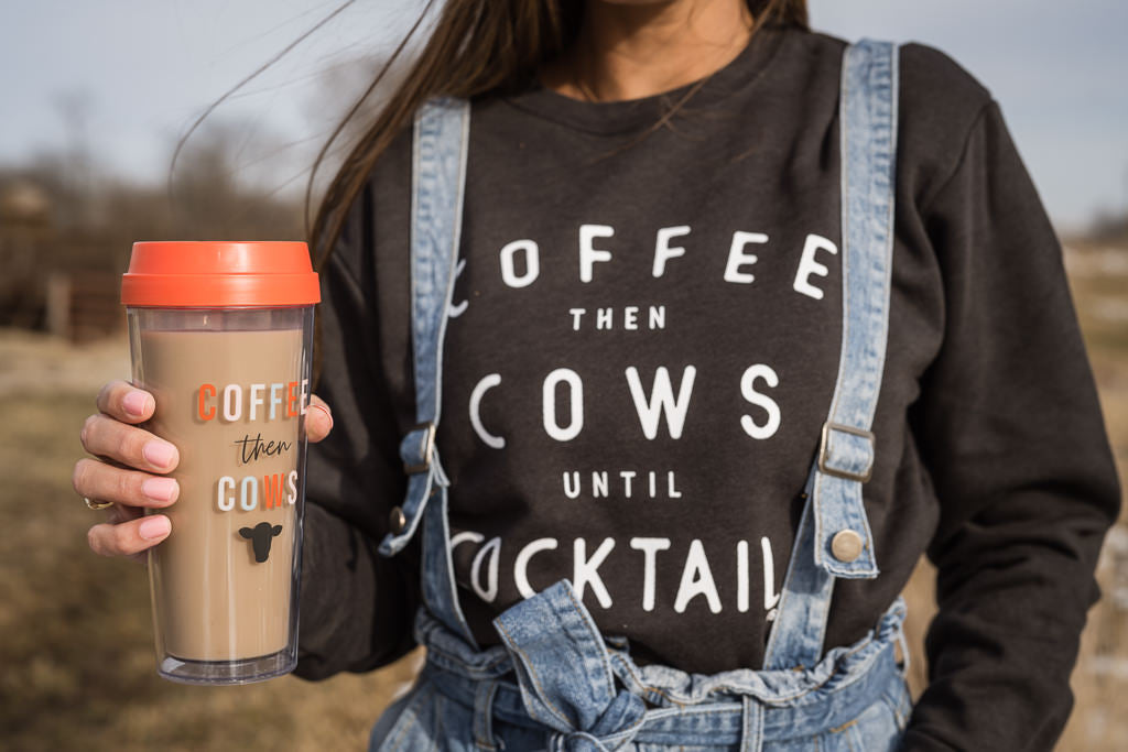 Coffee Then Cows Coffee Tumbler - 16 oz. - Rosebud&#39;s Tees