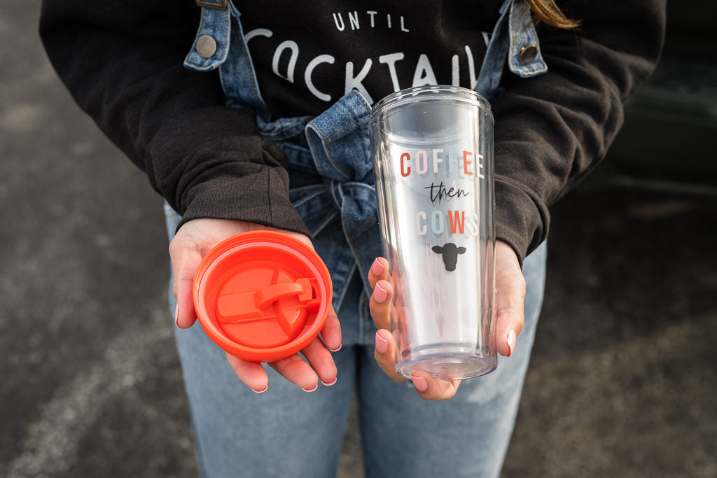 Coffee Then Cows Coffee Tumbler - 16 oz. - Rosebud&#39;s Tees